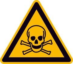 Warnschild giftige Stoffe Folie SL 100mm