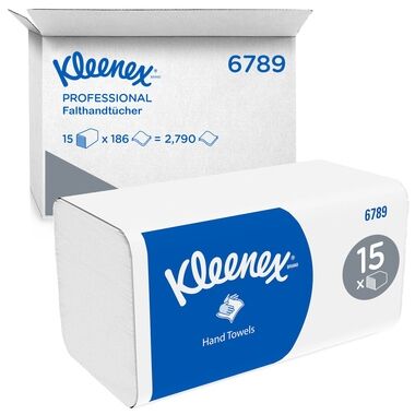 KLEENEX Papierhandtuch Ultra 6789 21x21,5cm hochweiß 15x186 Blatt