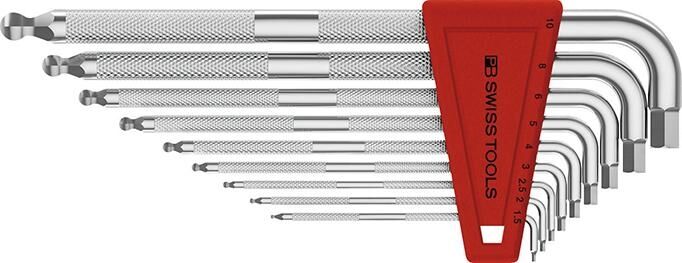 PB SWISS TOOLS Winkelschraubendreher Set 1,5-10mm im Halter 9-teilig