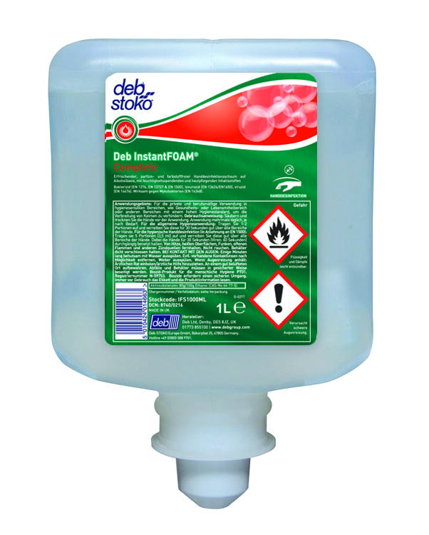 SC JOHNSON Schaum-Handdesinfektion Deb InstantFoam Complete 1L Kartusche