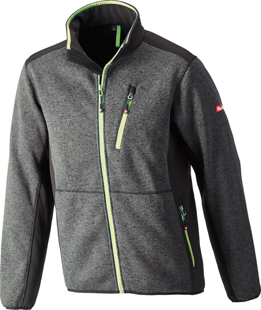 FORTIS Strickjacke,Softshell,Gr. S,dunkelgr.-lime