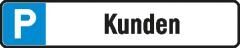 Parkplatzschild 520x110mm Aluminium Kunden