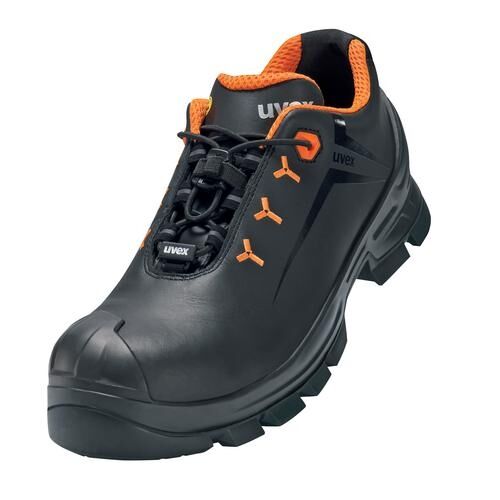 UVEX Sicherheitsschuhe MACSOLE Gr. 44 W14 S3L ESD SR HRO schwarz/orange 6522.4