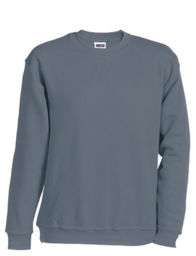 JAMES & NICHOLSON Sweatshirt Rundhals Heavy carbon Gr. XXL
