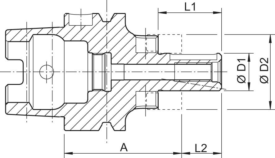 HAIMER Kombi-Aufsteckfräsdorn 27x 60mm HSK-A 63 DIN69893A