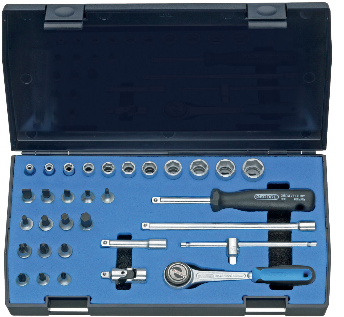 GEDORE Steckschlüssel-Set 1/4" 32-tlg 6-kant IN-IS-PH-PZ 20 IMU-3 6174150