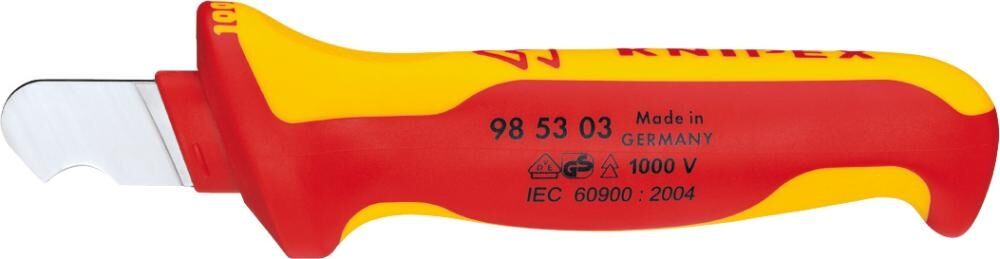 KNIPEX Abmantelungsmesser 170mm isolierender Mehrkomponenten-Griff VDE 98 53 03