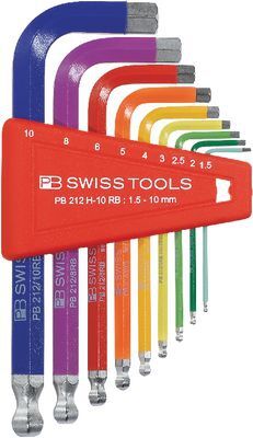 PB SWISS TOOLS Sechskant-Winkelschraubendreher mit Kugelkopf 1,5mm