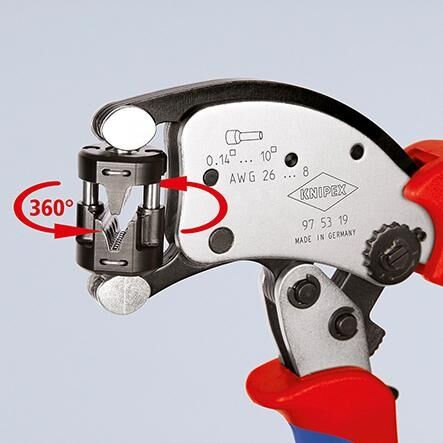 KNIPEX Crimpzange für Aderendhülsen Twistor T 0,14-10qmm / 2x0,25qmm