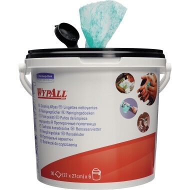 WYPALL Reinigungstücher 7775 im Spendereimer 90 Tücher 27x27cm grün