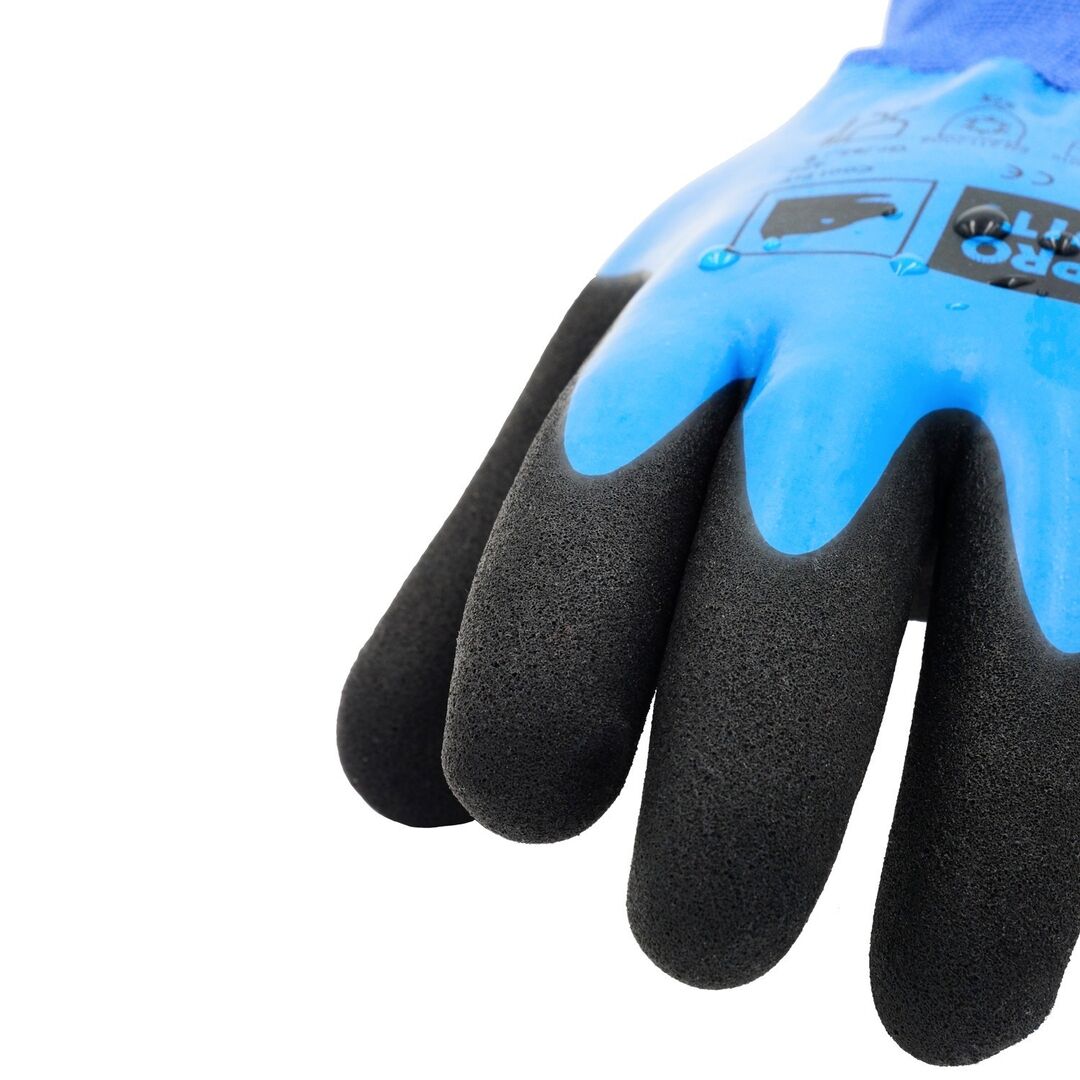 PRO FIT Kälteschutzhandschuh AbsolutCool Latex blau/schwarz Gr. 10