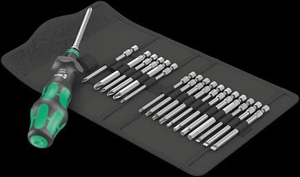 WERA Kraftform Kompakt Falttasche Turbo 1 89mm lange Bits 18-teilig