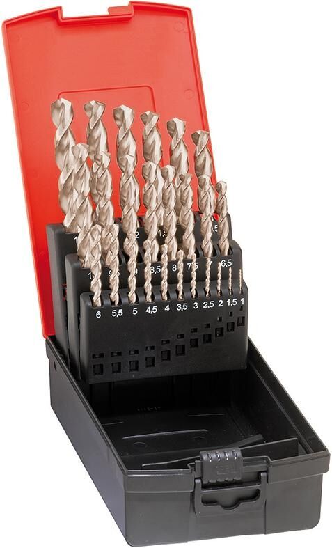 FORMAT Spiralbohrer Set 1-10,0mm geschliffen DIN338N Ti HSSE