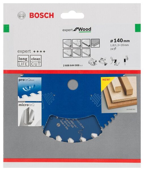 BOSCH Kreissägeblatt HW Expert 140x20x1,8 24T