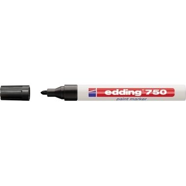 EDDING Lackmarker 750 4-750001 2-4mm Rundspitze permanent schwarz 4-750001