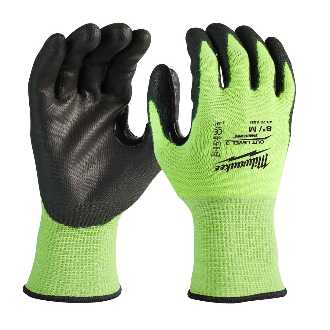MILWAUKEE Schnittschutzhandschuhe Hi-Vis Klasse 3 Gr. 7 S