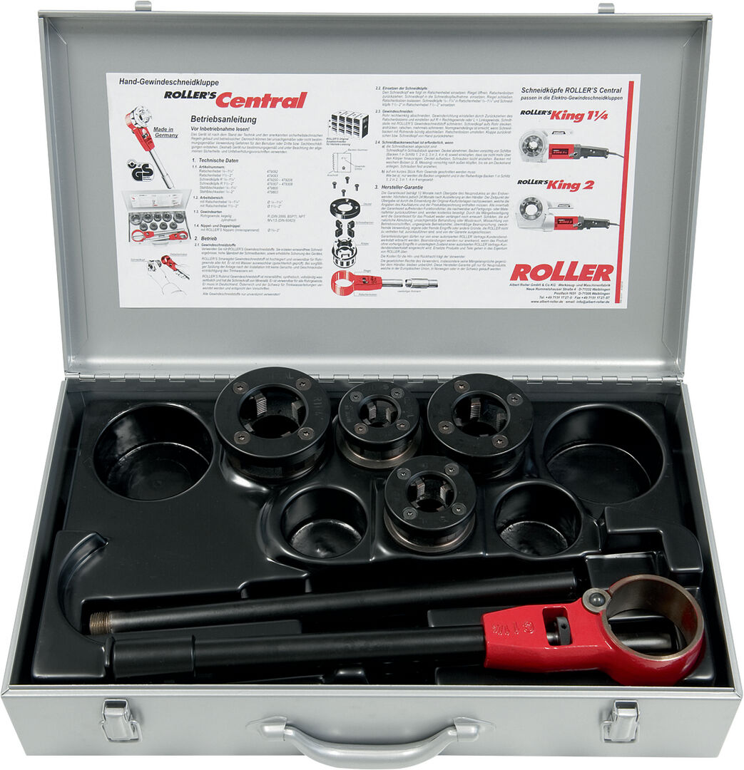 ROLLER Gewindeschneidkluppen Central R 1/2-1 1/4"
