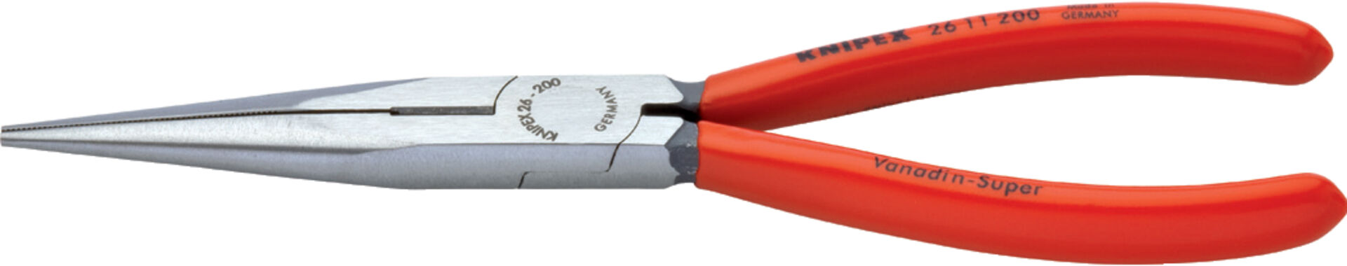 KNIPEX 26 11 200 Flachrundzange Schneide schwarz atrA 200mm