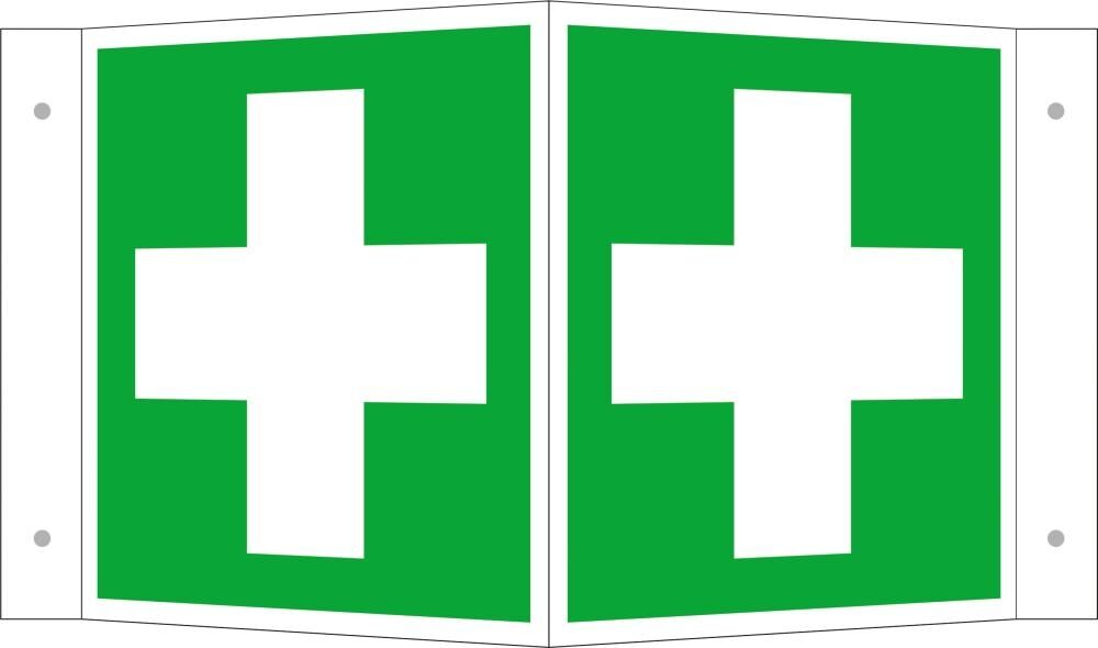 Rettungsschild Alu Erste Hilfe Wi. 200x200