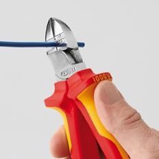KNIPEX Abisolier-Seitenschneider 160mm isoliert VDE verchromt 14 26 160