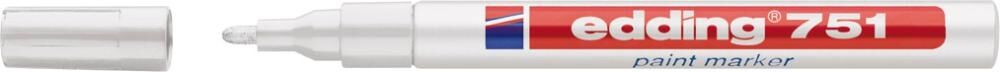 EDDING Lackmarker 751 4-751049 1-2mm Rundspitze permanent weiß