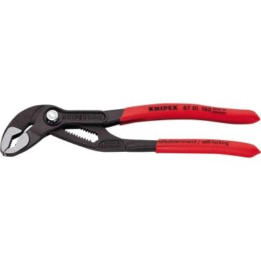 KNIPEX Wasserpumpenzange Cobra 180mm Kunststoffüberzug atramentiert 87 01 180