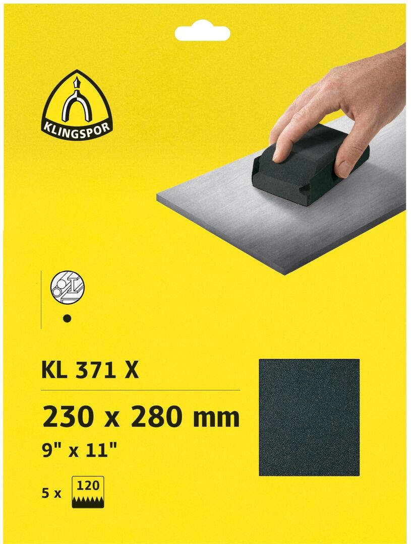 KLINGSPOR Schleifpapier K80 SB-Reiter 230x280mm KL 371xS.A U. 5er Pack