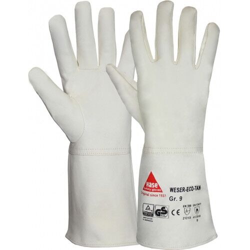 HASE Nappalederhandschuhe Weser Eco-Tan Gr. 10 chromfrei 35cm lang 6522035