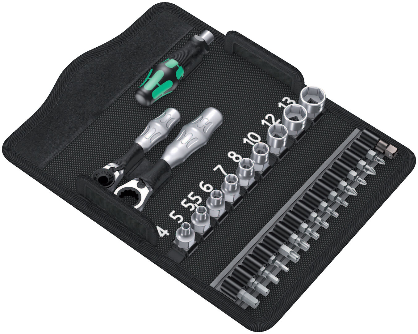 WERA Steckschlüssel Set Kraftform Kompakt 27-teilig Zyklop Mini 2