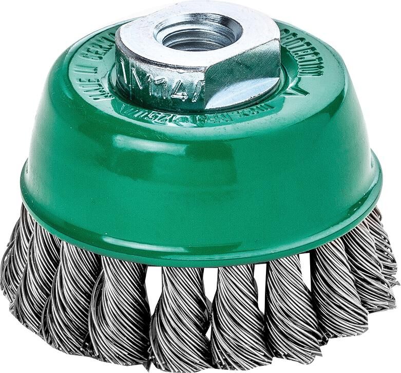 LESSMANN Topfbürste Edelstahl M14 gezopft 65x0,5mm