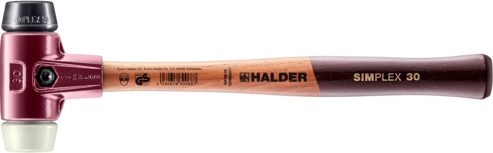 HALDER Schonhammer SIMPLEX 30mm Gummi/Nylon