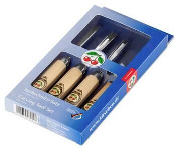 KIRSCHEN Kerbschnitzwerkzeug 4tlg. SB-Karton 3424