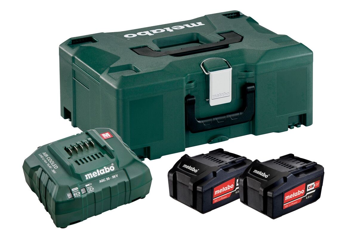 METABO Akku Basis Set LiHD 2x18V 4Ah in MetaBOX