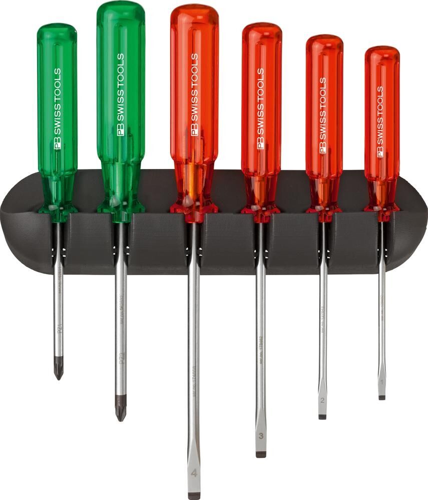 PB SWISS TOOLS Schraubendreher Set Classic 6-teilig Schlitz PZ