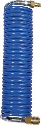 RIEGLER Spiralschlauch PA blau Kupplung & Stecker NW7,2 12x9mm 5m