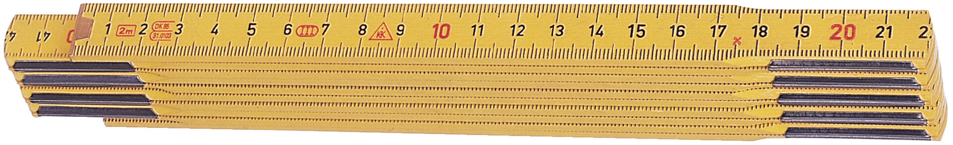 HULTAFORS Gliedermaßstab Buche 2m gelb