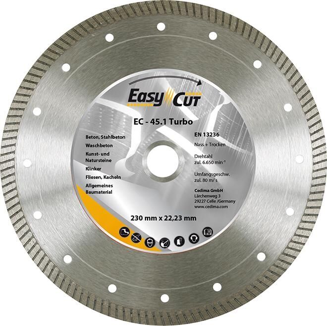 CEDIMA Diamanttrennscheibe 125x1,2x10x22,23mm EC-45.1