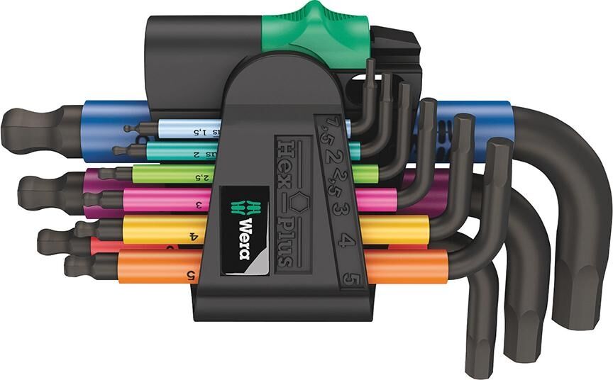 WERA Winkelschraubendreher Set sechskant Kugelkopf 5-teilig Multicolor 950/9