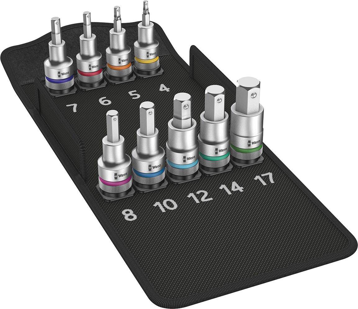 WERA SchraubendreherEins.Grt.1/2" 9tlg. Hex mitHaltefür