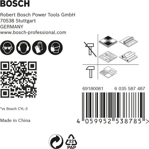 BOSCH MultiConstruction Bohrer-Set HEX-9 EXPERT 4/5/6/8mm 4-tlg. 6-kant