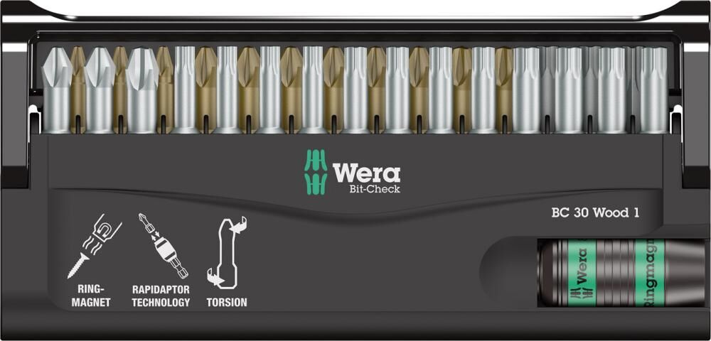 WERA Bit-Check 30 Wood 1