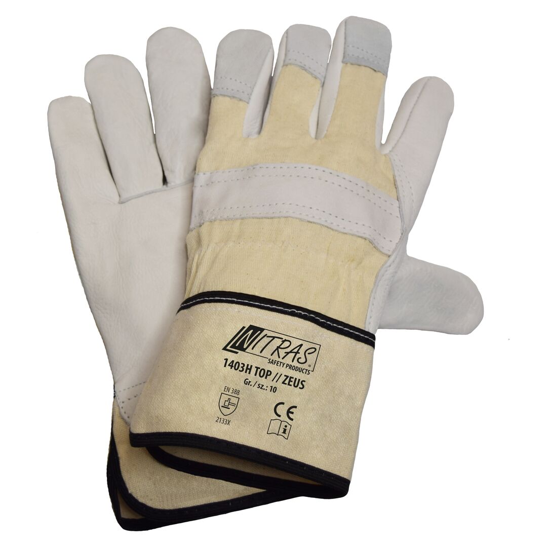 NITRAS Rindvollleder-Handschuhe Ranger Gr. 12