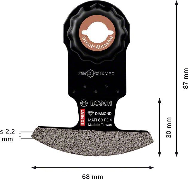 BOSCH Diamant-Segmentsägeblatt MATI68RD4 Expert Starlock
