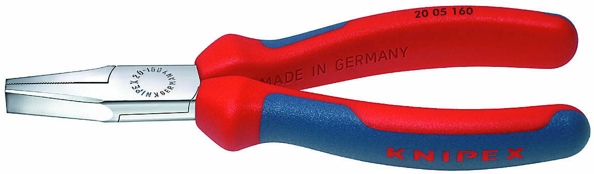 KNIPEX 20 05 160 Flachzange mit Mehrkohne-Hülle verchromt 160mm
