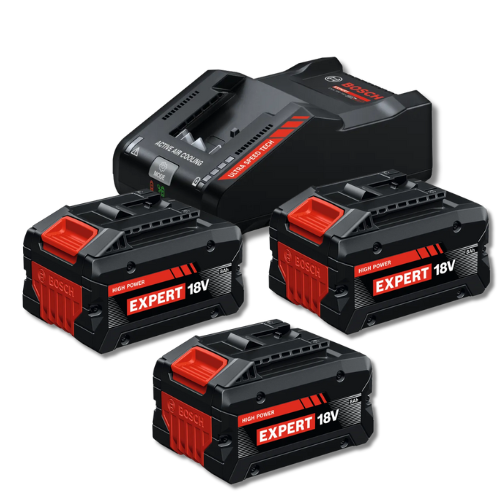 BOSCH Akku-Starter-Set 3xEXBA18v-80, EXAL 18V-160