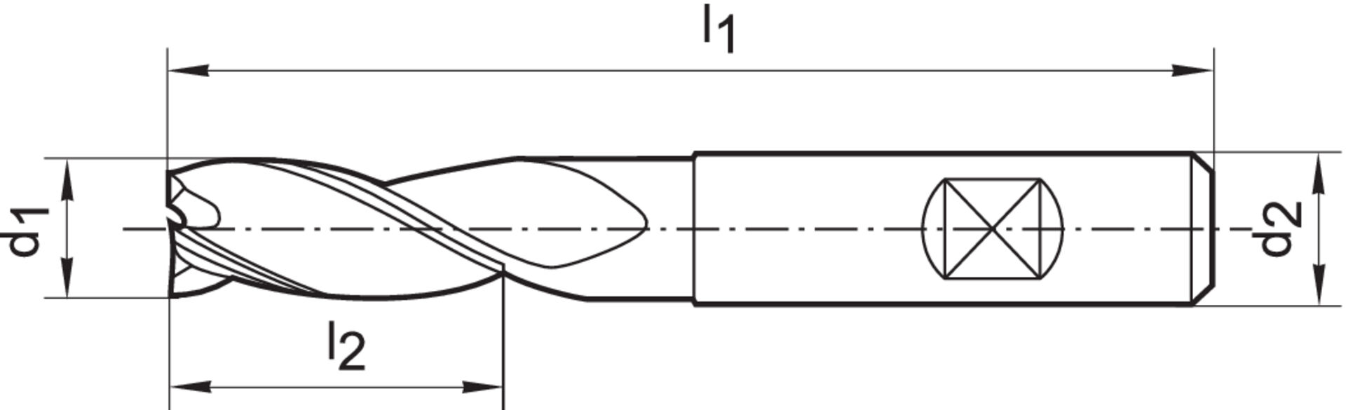 FORMAT Schaftfräser DIN6527L VHM 5,0mm HB Z 3