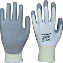 NITRAS Schnittschutzhandschuhe 6305 Gr. 7/M weiß grau PU-beschichtet