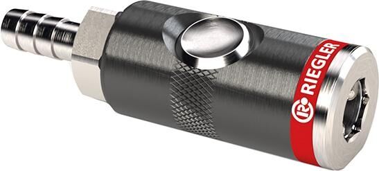 RIEGLER Sicherheitskupplung NW 7,4mm Druckknopf Tülle LW 9 drehbar
