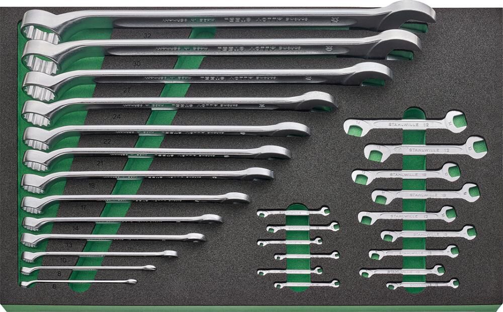 STAHLWILLE TCS Sortiment Schlüssel Ergänzung 14+12 2/3 Einlage 28-tlg.