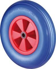 BS ROLLEN Polyurethanrad pannensicher 400mm blau Rolllager Rille D16.400